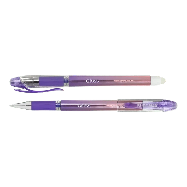 Ручка гелева Пиши-стирай Buromax Gloss 0.5 мм синє чорнило BM.8312-01 - Фото 2 Ручка гелева Пиши-стирай Buromax Gloss 0.5 мм синє чорнило BM.8312-01 - изображение 2