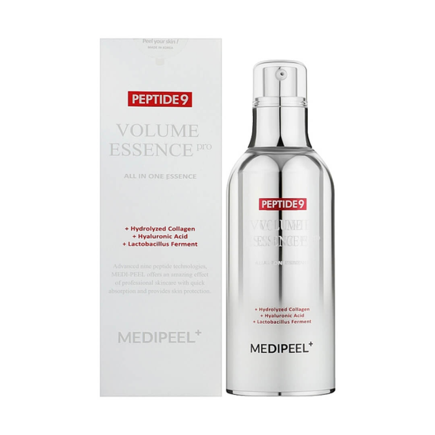 Киснева есенція для пружності шкіри з пептидами MEDIPEEL Peptide 9 Volume All In One Essence PRO 100 мл - Фото 2 Киснева есенція для пружності шкіри з пептидами MEDIPEEL Peptide 9 Volume All In One Essence PRO 100 мл - зображення 2