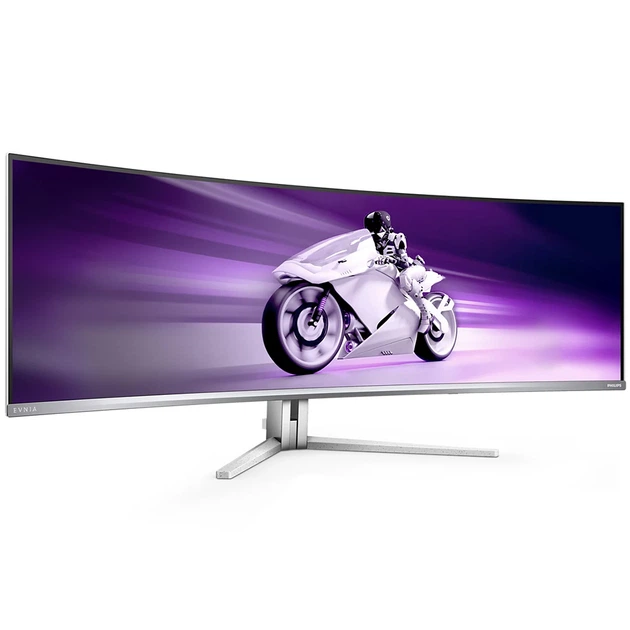 TFT 48.9" Philips 49M2C8900, OLED, DQHD, 240Hz, 0.03ms, 2хHDMI, DP, USB-C, USB-hub, HAS,колонки, біл - изображение 2