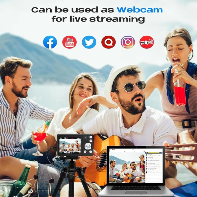 Цифровая Камера Bofypoo 4K Автофокус, 48МП, 2 Объектива, 16X Зум, SD 32GB, для Понятков - Фото 7 Цифровая Камера Bofypoo 4K Автофокус, 48МП, 2 Объектива, 16X Зум, SD 32GB, для Понятков - изображение 7