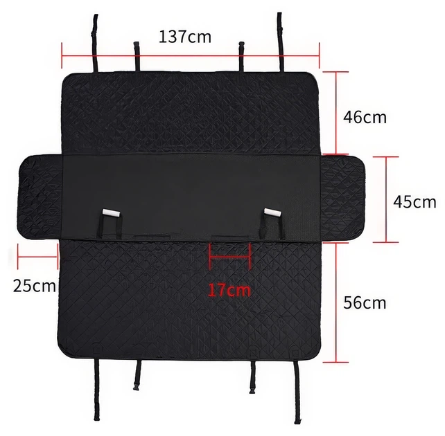 Защитный чехол LOW Seat Cover 4 на заднее сиденье для животных Черный (LOWseatcover4) - изображение 4