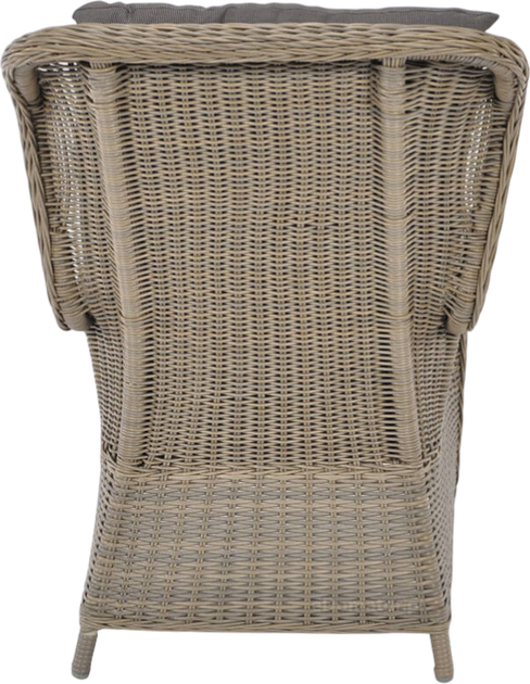 Fotel tarasowy Hedo Sonata z podnóżkiem i poduszkami Szary 100073 (5907184130477) - obraz 3