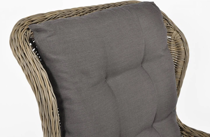 Fotel tarasowy Hedo Sonata z podnóżkiem i poduszkami Szary 100073 (5907184130477) - obraz 5