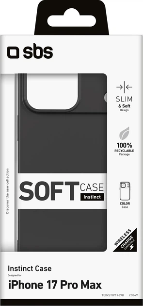 Чохол SBS Instinct для Apple iPhone 17 Pro Max Black (TEINSTIP1769K) - зображення 2