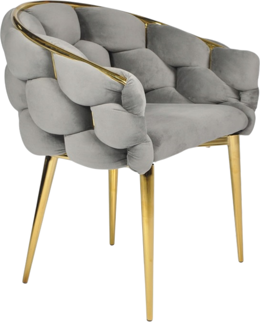 Крісло велюрове Hedo Balloon Сіре 100083 (5907184130583) - зображення 2