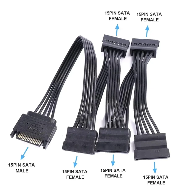 Переходник sata to 5 x sata, разветвитель питания SATA - изображение 3