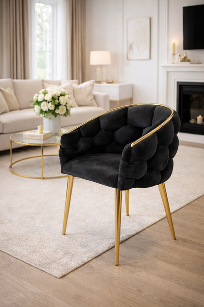 Krzesło welurowe Hedo Balloon Czarne 100085 (5907184130606) - obraz 10