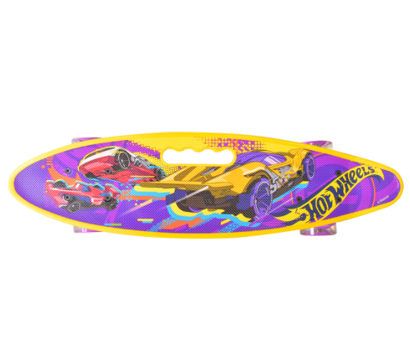 Пенниборд Hot Wheels Страна Игрушек 195519, фиолетовый скейт с светящимися колесами, детский пенниборд Хот Уилс - Фото 2 Пенниборд Hot Wheels Страна Игрушек 195519, фиолетовый скейт с светящимися колесами, детский пенниборд Хот Уилс - изображение 2