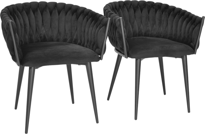 Крісло велюрове Hedo Glamour Rosa Чорне 100076 (5907184130507) - зображення 6