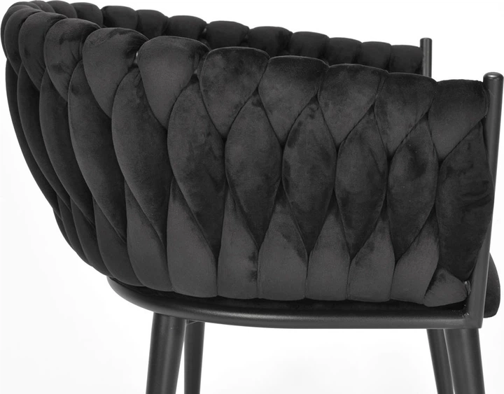 Крісло велюрове Hedo Glamour Rosa Чорне 100076 (5907184130507) - зображення 8