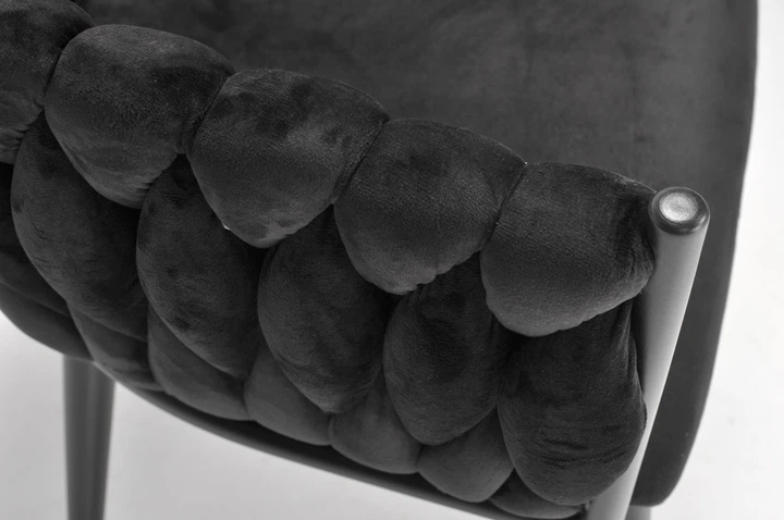 Крісло велюрове Hedo Glamour Rosa Чорне 100076 (5907184130507) - зображення 9