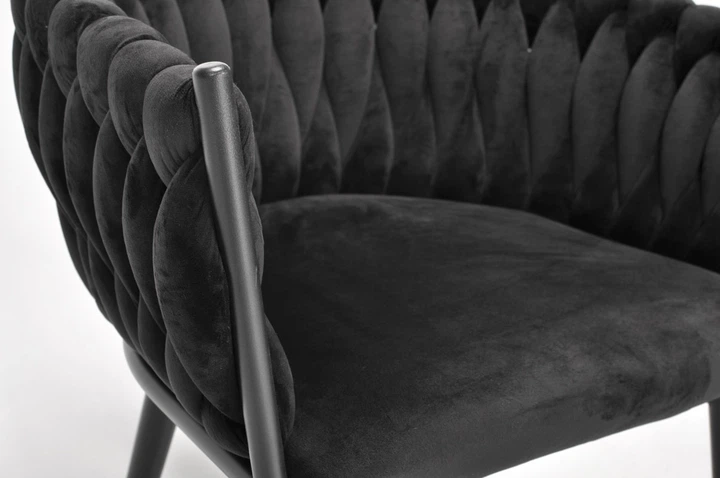 Крісло велюрове Hedo Glamour Rosa Чорне 100076 (5907184130507) - зображення 11