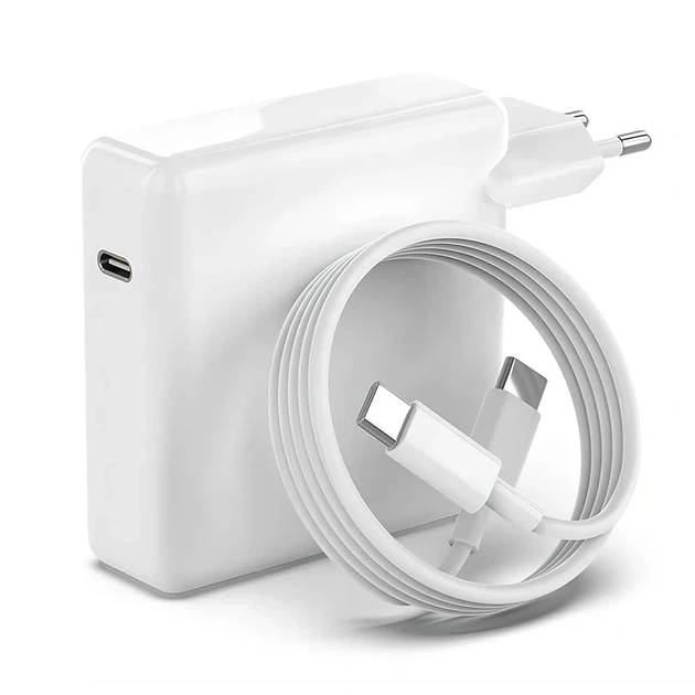 Мережевий зарядний пристрій 87Вт USB-C PD для MacBook білий вогнестійкий полікарбонат 100-240V - Фото 8 Мережевий зарядний пристрій 87Вт USB-C PD для MacBook білий вогнестійкий полікарбонат 100-240V - зображення 8