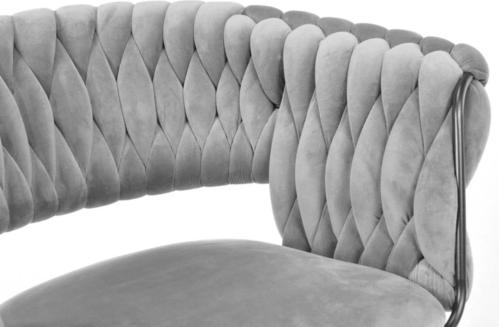 Крісло велюрове Hedo Glamour Сіре 100078 (5907184130538) - зображення 7