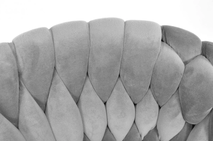 Крісло велюрове Hedo Glamour Сіре 100078 (5907184130538) - зображення 8