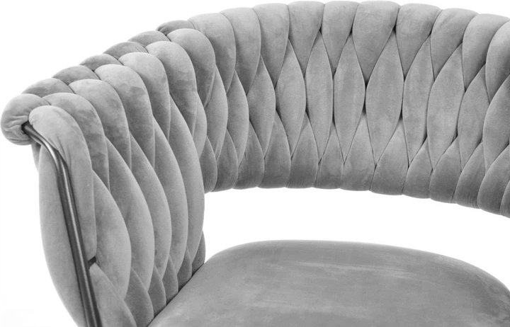 Крісло велюрове Hedo Glamour Сіре 100078 (5907184130538) - зображення 9