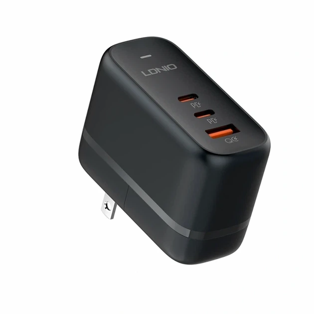 Сетевое зарядное устройство LDNIO Q366 65W 3 USB порта Type-C черный для смартфонов и ноутбуков - Фото 1 Сетевое зарядное устройство LDNIO Q366 65W 3 USB порта Type-C черный для смартфонов и ноутбуков - изображение 1