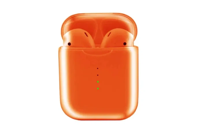 Bluetooth стерео гарнітура V8 TWS помаранчевий пластик 5 годин роботи зарядка Micro-USB кейс для зберігання - Фото 5 Bluetooth стерео гарнітура V8 TWS помаранчевий пластик 5 годин роботи зарядка Micro-USB кейс для зберігання - зображення 5
