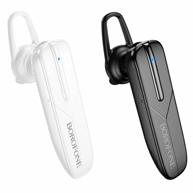 Бездротова моно-гарнітура 10мм Bluetooth 5.0 Micro-USB 7г Borofone BC36 Lucky Білий - зображення 2