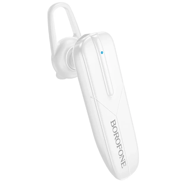 Бездротова моно-гарнітура 10мм Bluetooth 5.0 Micro-USB 7г Borofone BC36 Lucky Білий - зображення 4