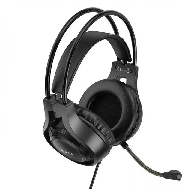 Игровые наушники Hoco W106 Tiger черный 270г с микрофоном и кабелем 1.8м для комфортного погружения в игры - Фото 4 Игровые наушники Hoco W106 Tiger черный 270г с микрофоном и кабелем 1.8м для комфортного погружения в игры - зображення 4