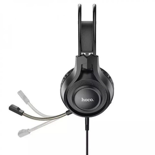 Игровые наушники Hoco W106 Tiger черный 270г с микрофоном и кабелем 1.8м для комфортного погружения в игры - Фото 5 Игровые наушники Hoco W106 Tiger черный 270г с микрофоном и кабелем 1.8м для комфортного погружения в игры - зображення 5
