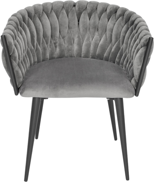 Крісло велюрове Hedo Glamour Сіре 100077 (5907184130514) - зображення 2