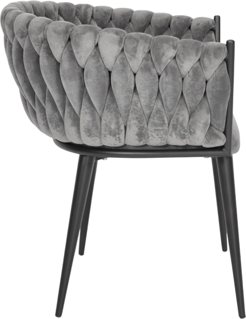 Крісло велюрове Hedo Glamour Сіре 100077 (5907184130514) - зображення 3