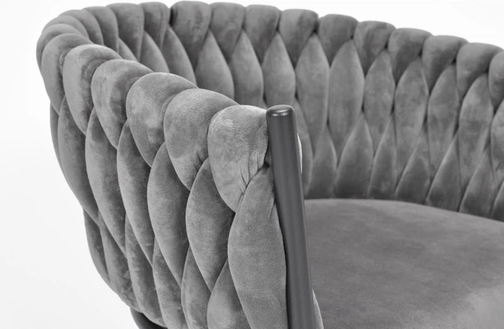 Крісло велюрове Hedo Glamour Сіре 100077 (5907184130514) - зображення 6