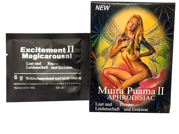Збудливий порошок для двох Muira Puama II Aphrodisiac 10 пакетиків - Фото 1 Збудливий порошок для двох Muira Puama II Aphrodisiac 10 пакетиків - зображення 1