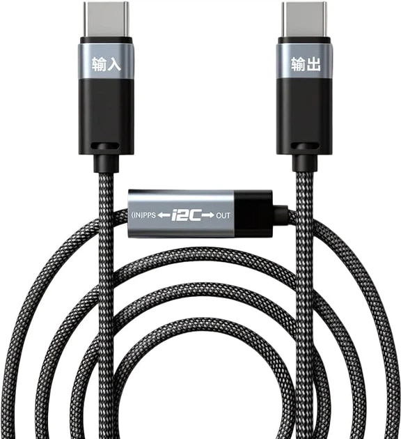Универсальный кабель быстрой зарядки i2C Tu1 65W (Xiaomi, Oppo VOOC, Vivo) TypeC-TypeC 1.2m Black (43530) - Фото 1 Универсальный кабель быстрой зарядки i2C Tu1 65W (Xiaomi, Oppo VOOC, Vivo) TypeC-TypeC 1.2m Black (43530) - изображение 1