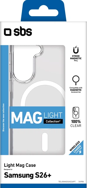 Чохол SBS Light Mag для Samsung Galaxy S26+ Transparent (TELIGMAGSAS26PT) - зображення 2