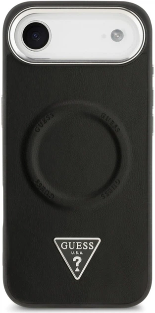 Etui Guess Triangle Logo MagSafe do Apple iPhone Air Black (GUHMP17MPSDTSCMK) - obraz 3