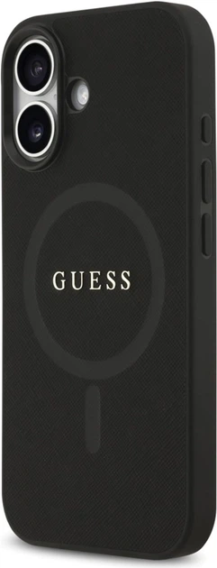 Etui Guess Saffiano Classic Logo MagSafe do Apple iPhone 17 Black (GUHMP17SPSAHMCK) - obraz 2