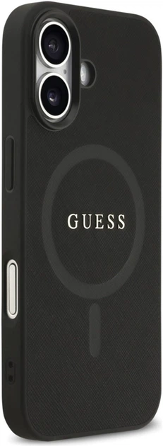 Etui Guess Saffiano Classic Logo MagSafe do Apple iPhone 17 Black (GUHMP17SPSAHMCK) - obraz 4