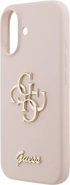Etui Guess Silicone Big 4G Script do Apple iPhone 17 Pink (GUHCP17SSC4GSMP) - obraz 6