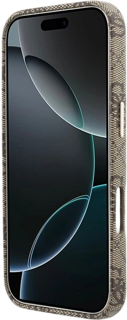 Чохол Guess 4G Script MagSafe для Apple iPhone 17 Pro Brown (GUHMP17L5P4FWMSW) - зображення 5