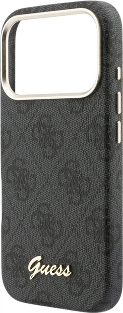 Etui Guess 4G Script MagSafe do Apple iPhone 17 Pro Max Black (GUHMP17X5P4FWMSK) - obraz 6