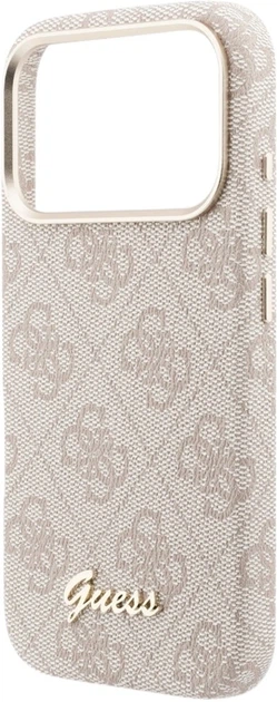 Etui Guess 4G Script MagSafe do Apple iPhone 17 Pro Pink (GUHMP17L5P4FWMSP) - obraz 6