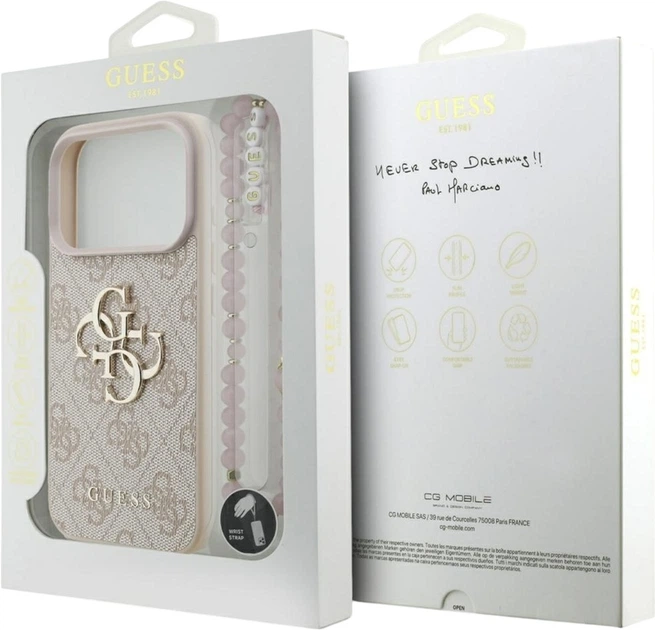 Etui Guess 4G Strap 4G Classic Logo do Apple iPhone 17 Pro Pink (GUHCP17LP4GMGSP) - obraz 8