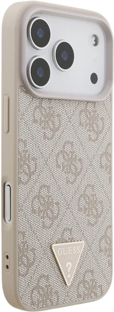 Etui Guess 4G Strap Triangle Logo MagSafe do Apple iPhone 17 Pro Pink (GUHMP17LP4TSDPPSP) - obraz 3