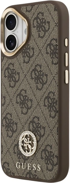 Чохол Guess 4G Strass Logo MagSafe для Apple iPhone 17 Brown (GUHMP17SP4GRMDEW) - зображення 2