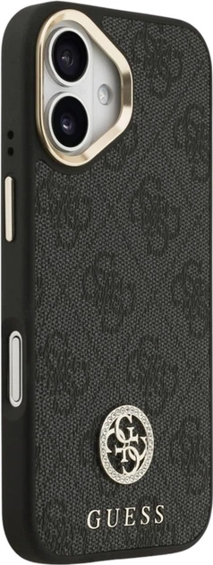 Etui Guess 4G Strass Logo MagSafe do Apple iPhone 17 Black (GUHMP17SP4GRMDEK) - obraz 4