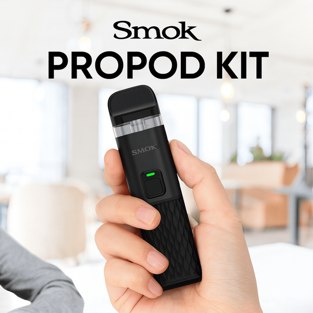 POD-система Smok PROPOD KIT Black электронка 10,7 см, 800 мАч, вейп до 22 Вт, цинковый сплав + силикон - изображение 3