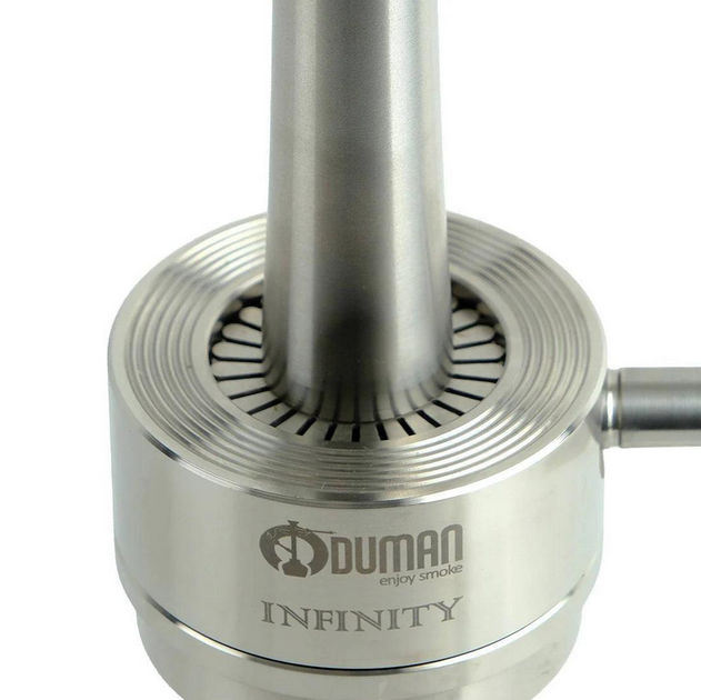 Кальян Oduman Infinity Silver Black Glass 30 см Одуманий Інфініті Сільвер Блек Нержавіюча сталь Туреччина - Фото 4 Кальян Oduman Infinity Silver Black Glass 30 см Одуманий Інфініті Сільвер Блек Нержавіюча сталь Туреччина - зображення 4
