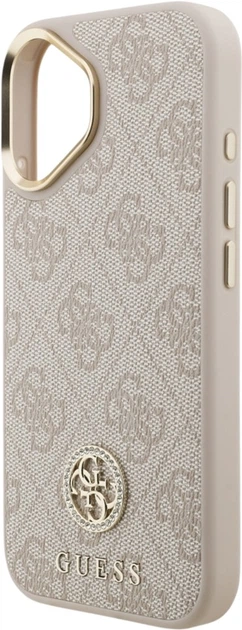 Etui Guess 4G Strass Logo MagSafe do Apple iPhone 17 Pink (GUHMP17SP4GRMDEP) - obraz 6