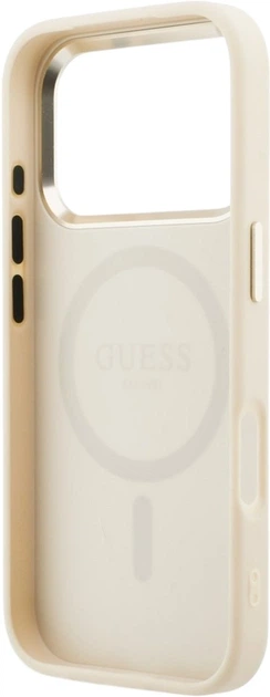 Etui Guess Perforated 4G MagSafe do Apple iPhone 17 Pro Max Beige (GUHMP17X5PG4SRGE) - obraz 7