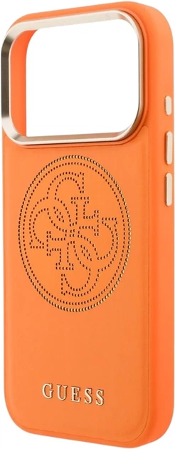 Etui Guess Perforated 4G MagSafe do Apple iPhone 17 Pro Max Orange (GUHMP17X5PG4SRGO) - obraz 6