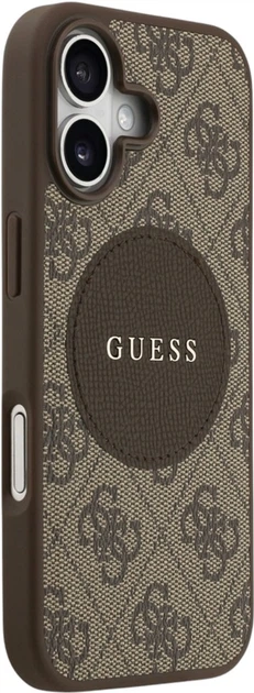 Чохол Guess 4G Circle Classic Logo MagSafe для Apple iPhone 17 Brown (GUHMP17SP4PGRSGW) - зображення 4