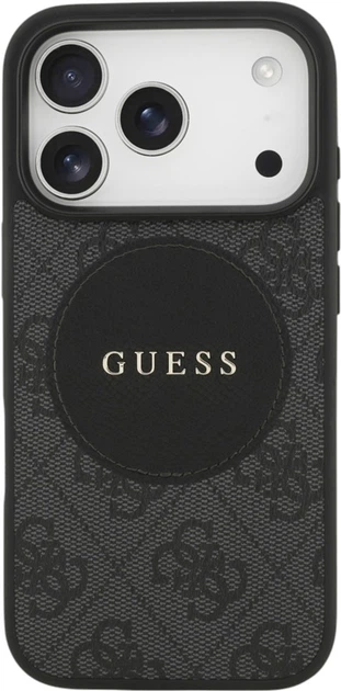 Etui Guess 4G Circle Classic Logo MagSafe do Apple iPhone 17 Pro Black (GUHMP17LP4PGRSGK) - obraz 3